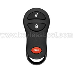 1998-2008 Chrysler Dodge Jeep Plymouth Crossfire Grand Voyager Town and Country Voyager Caravan Dakota Durango Grand Caravan Ram 1500 Ram 2500 Ram 3500 Ram 4500 Ram 5500 Viper Grand Cherokee Grand Voyager Prowler Voyager / 3 Buttons Keyless Entry Remote / GQ43VT17T / PN: 04686481AB
