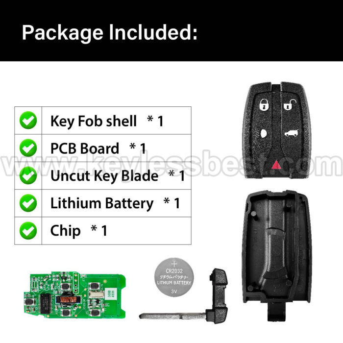 2006-2012 Land Rover LR2 Freelander 2 / 5 Buttons Keyless Entry Remote / NT8TX9 NT1-TX9 - Image 6