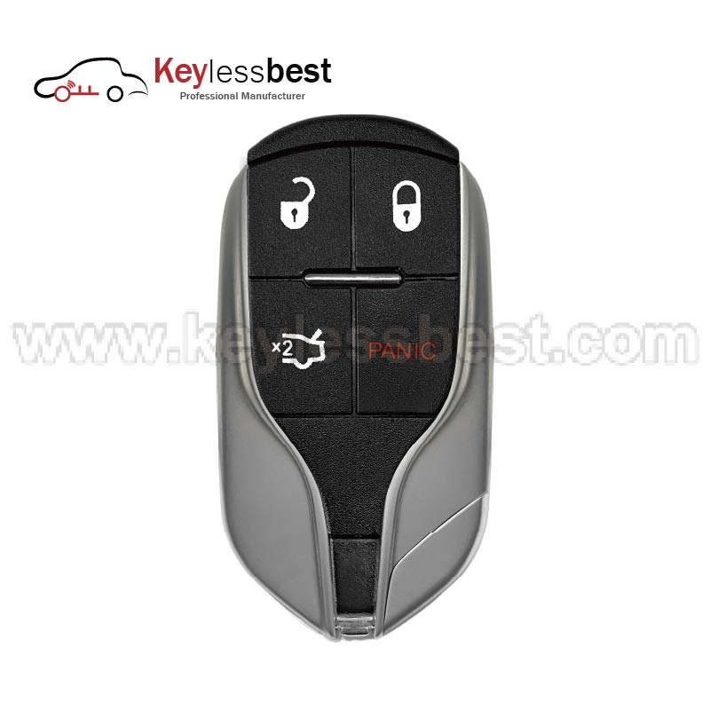 Maserati 4buttons 433MHz FCC ID: M3N-7393490 IC: 7812A-7393490 PN: 5923545 Buttons: Unlock, Lock, Trunk , Panic 2014 - 2016 Maserati Ghibli 2014 - 2016 Maserati Quattroporte