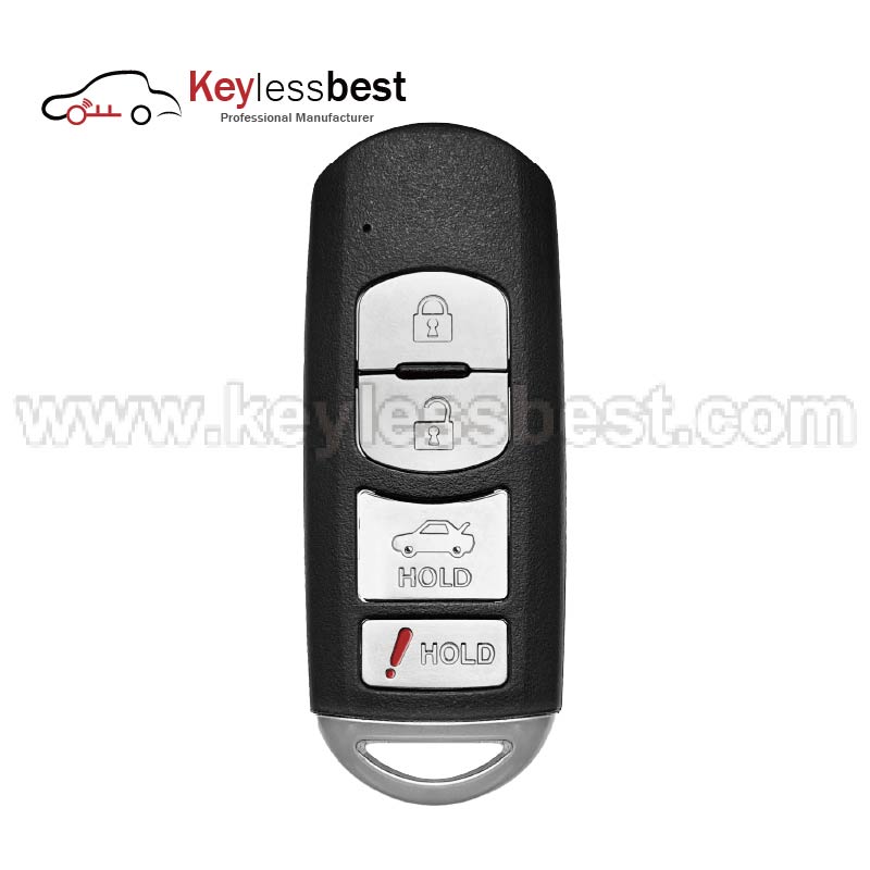 Mazda 4 buttons 315MHz FCCID : WAZX1T768SKE11A03 IC: 662F-SKE11A03 PN: BCY1-67-5RY Buttons: Lock, Unlock, Trunk, Panic 2010 - 2013 Mazda 3 (5-Door) Hatchback