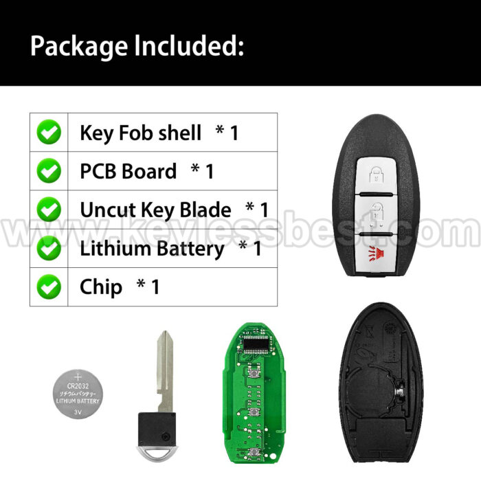 2009 - 2018 Nissan Cube Armada / 3 Buttons Keyless Entry Remote / CWTWB1U825, CWTWB1U773 (Superseded) / PN: 285E3-1LK0D / ID46 - Image 6