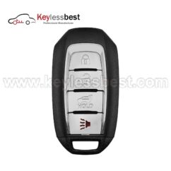 Nissan 4 buttons 434MHz Chip: 4A FCC ID: KR5TXN7 IC: 7812D-TXN7 Continental: S180144709 PN: 285E3-9NR4A Buttons: Lock, Unlock, Hatch, Panic 2019-2020 Infiniti QX60