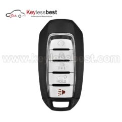 Nissan 5 buttons 434MHz SUV FCC ID: KR5TXN7 IC: 7812D-TXN7 Continental: S180144708 PN: 285E3-9NR5B, 285E3-9NR5A Buttons: Lock, Unlock, Panic, Hatch, Remote Start 2019 - 2020 Infiniti QX60
