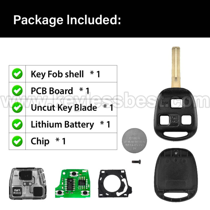 2004-2010 Lexus ES330 RX330 RX350 RX400h RX450h / 3 Buttons Keyless Entry Remote / HYQ12BBT / PN:RHK-LEXUS-3B2 89070-48821 89070-48820 / 4D 68 - Image 6