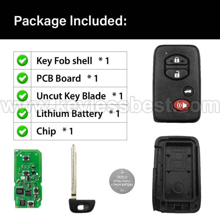 2009-2014 Toyota Avalon Camry Corolla / 4 Buttons Keyless Entry Remote / HYQ14AEM / PN: 89904-06131 - Image 6
