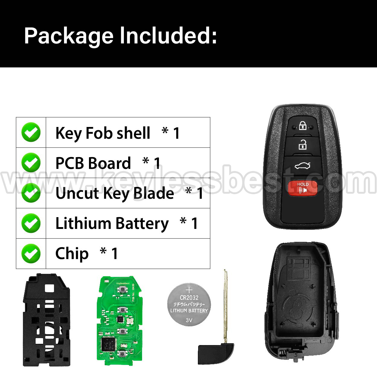 2019 Toyota Avalon / 4 Buttons Keyless Entry Remote / HYQ14FBE / PN: 8990H-07010 - Image 6