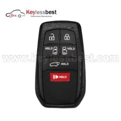 Toyota 6 buttons 315MHz Chip: FCC ID: HYQ14FBX IC: 1551A-14FBX PN: 8990H-08010, 8990H-08011 Test Key: LXP90 Buttons: Lock, Unlock, Hatch, Panic, L & R Sliding Doors Battery: CR2450 2021 - 2023 Toyota Sienna