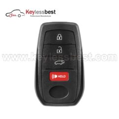 Toyota 4 buttons 315MHz FCC ID: HYQ14FBX PN: 8990H-0E330 Buttons: Lock, Unlock, Hatch , Panic Battery: CR2450 Test Key: LXP90 2024 - 2024 Toyota Grand Highlander