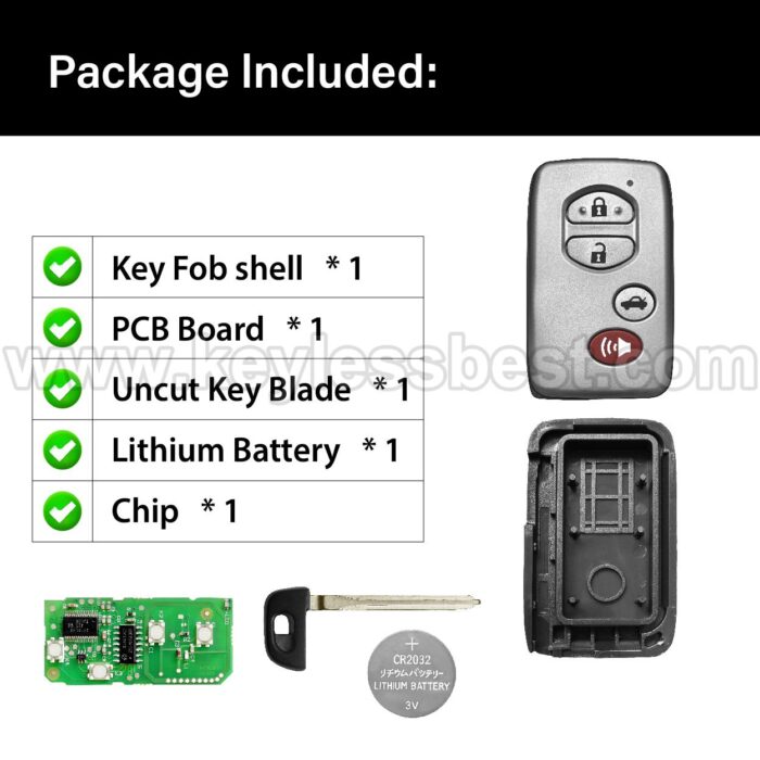 2007-2010 Toyota Avalon Limited Camry Camry Hybrid / 4 Buttons Keyless Entry Remote / HYQ14AAB / PN: 89904-06041