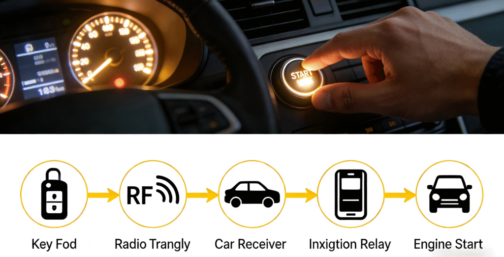 If you’re staring at a “No key detected” message with a dead fob in a parking lot, don’t panic. To know how to start a keyless car with a key, you first need to understand what’s actually going on inside a keyless ignition / push button start system.